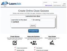 Tablet Screenshot of learnclick.com